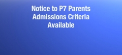 Notice for parents of P7 pupils